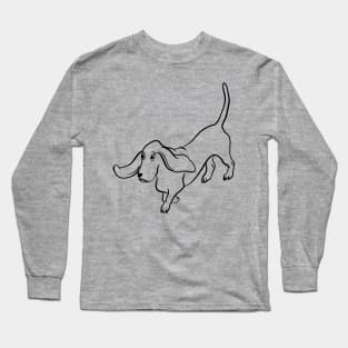 Trotting Basset Hound Long Sleeve T-Shirt